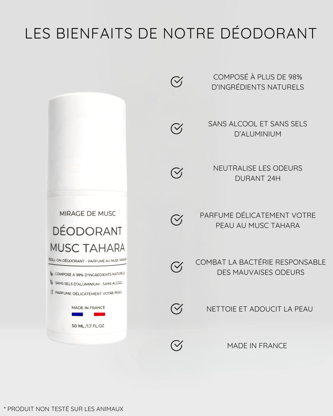 DÉODORANT NATUREL MUSC TAHARA - 50 ML
