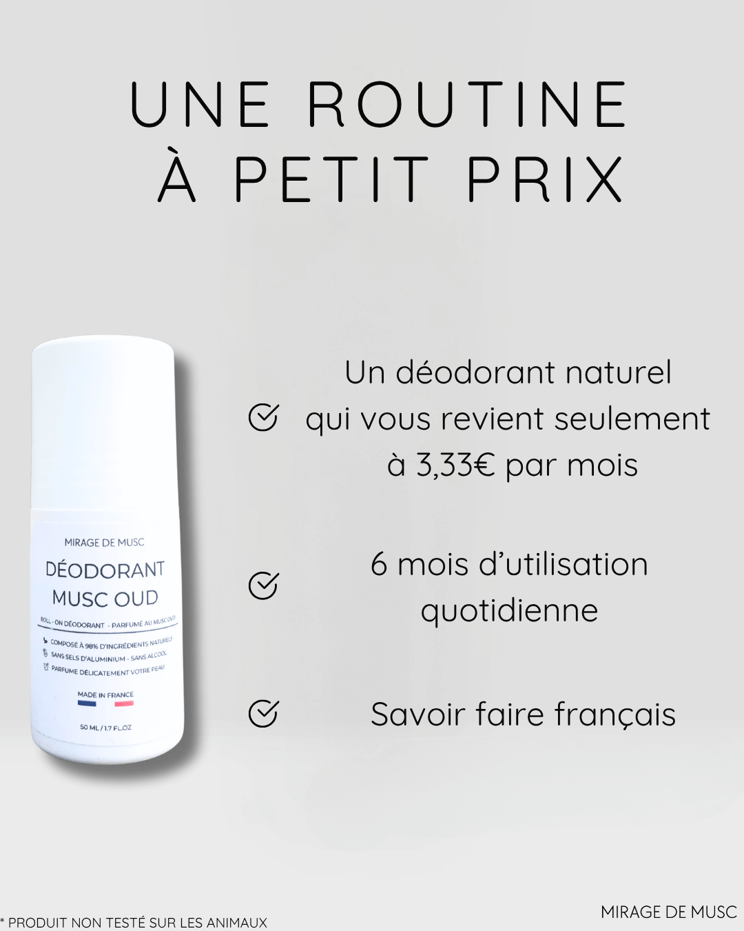 EDITION LIMITÉE - DÉODORANT NATUREL MUSC OUD - 50 ML