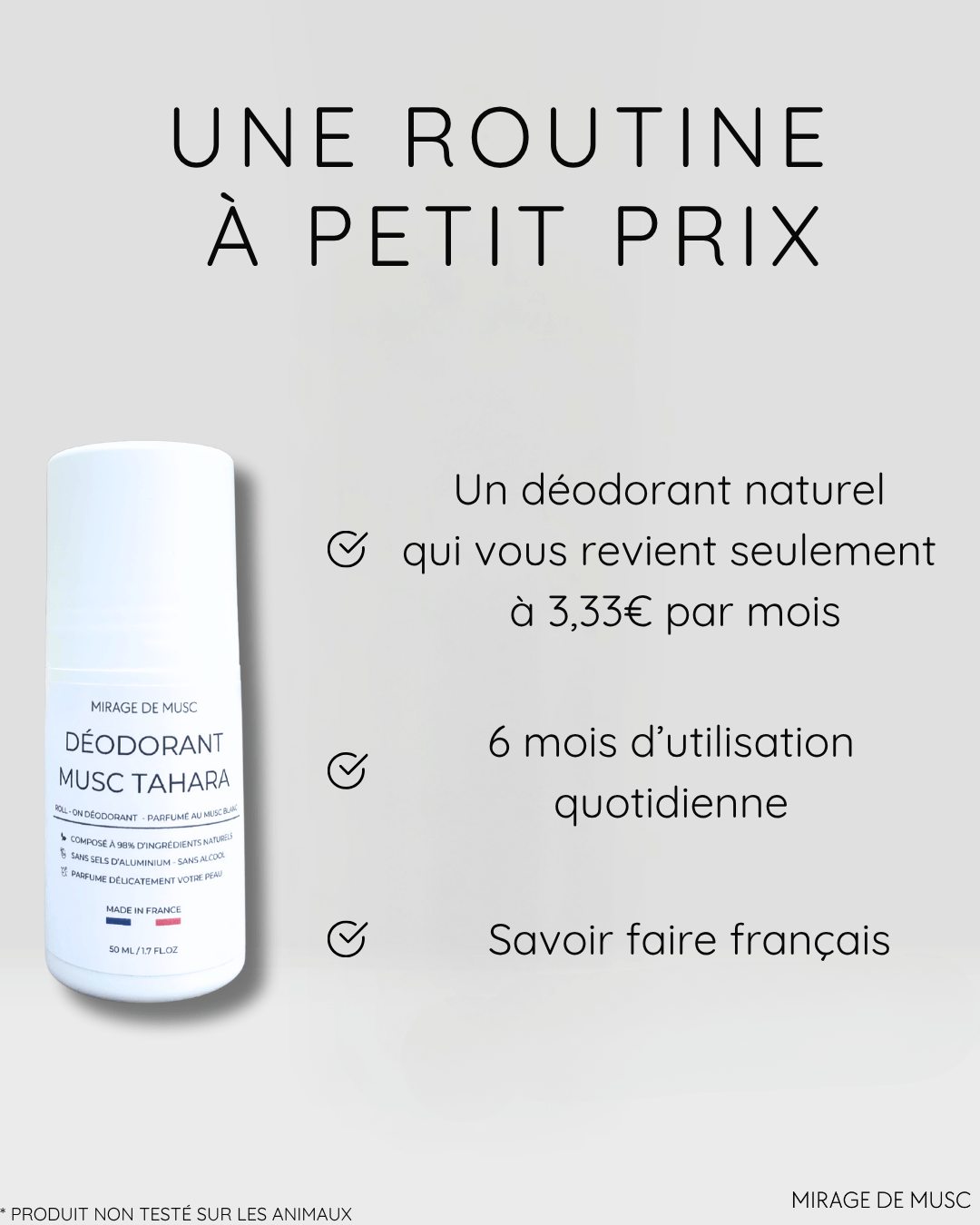 DÉODORANT NATUREL MUSC TAHARA - 50 ML