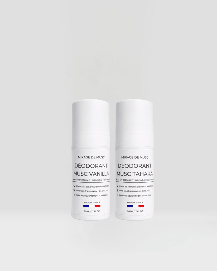 Pack de 2 Déodorants musqués naturels – Format Économique 1 an