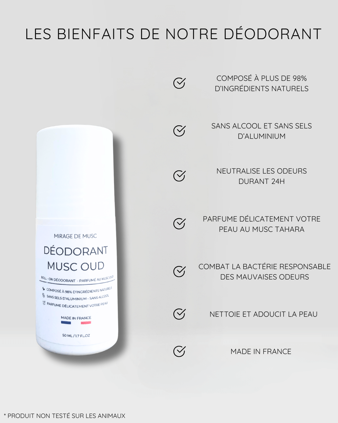 EDITION LIMITÉE - DÉODORANT NATUREL MUSC OUD - 50 ML