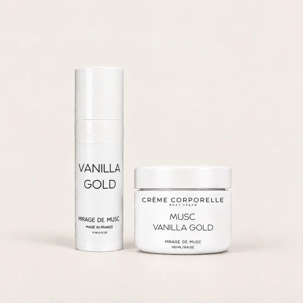 [ BEST SELLER ] Pack Duo Crème & Musc Vanilla Gold – Routine Complète